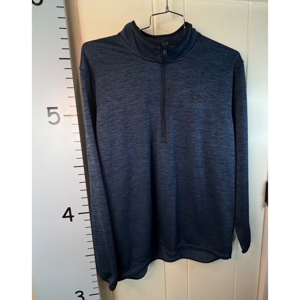 Under Armour ColdGear Loose Fit Quarter Zip Pullover Dark Blue Athletic Men 2XL‎